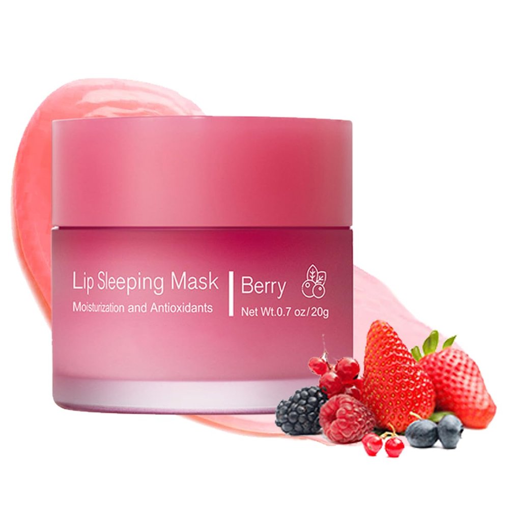 Lip Sleeping Mask, Long-Lasting Moisturizing Lip Mask, Night Care Lip Product, Moisturizing And Nourishing Chapped Lips, Repairing Lip Balm, Lip Skin Care, Enhanced Hydration (#2 Berry)