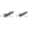 LBGMEIG Stainless Steel Nail Clippers Set Silver Eyebrow Scissors Ear Pick Nail Clippers Makeup Tool (7 Piece Set) Travel Manicure Set view 3
