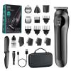 6 in 1 Multi Functional Grooming Kit for Men with Nose Hair Trimmer, Eyebrow Trimmer & Hair Clipper Set, Digital Display, Type C Charging, Storage Box view 1