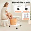 YUMIONB Portable Pedicure Foot Rest Cart, Pedicure Chair for Nail Tech with Storage Shelf & 4 Universal Wheels Footrest Stand Message Table Nail Table for Beauty Parlors, Medical Clinics (White) view 4