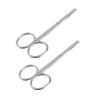 SAFIGLE 2pcs Precision Eyebrow Trimmer Nose Hair Scissors Professional Hair Scissors for Face Brow Care view 1