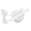 Beaupretty Facial Mask Mixing Bowl Set Silicone Bowl Mask Applicator Spoon Skincare Kit Diy Supplies White view 1