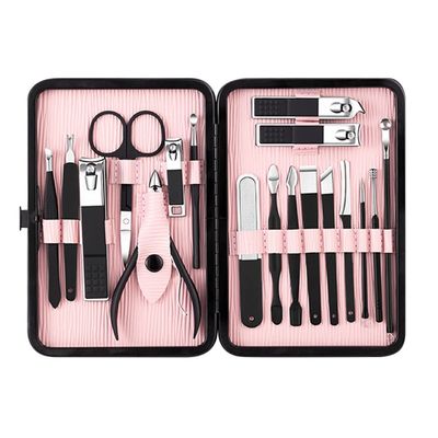 MVUYO 18pcs Nail Clipper Set Stainless Steel Nail Cutter Sharp Pedicure Scissors Manicure Tool Set