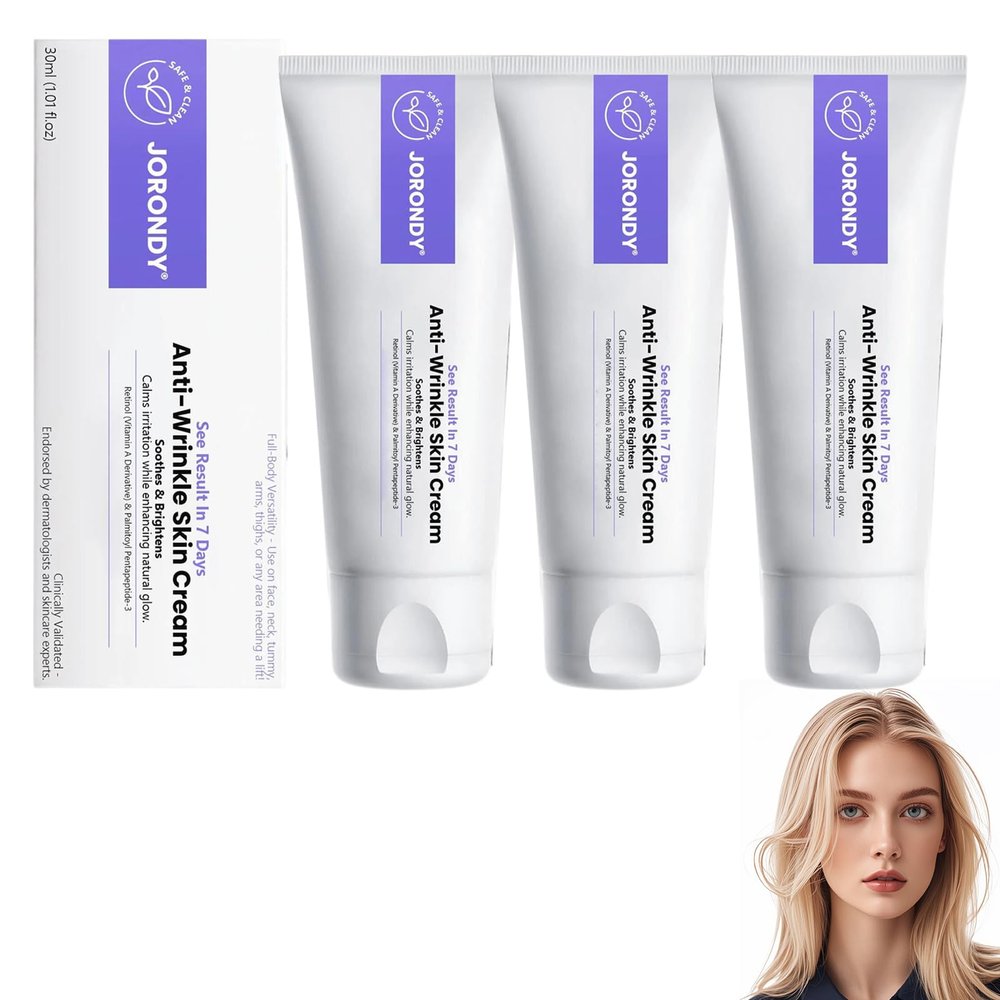 ATTDX Jorondy Anti-Wrinkle Skin Cream for Remove Wrinkles, Firms Skin,Effectively lifts, firms and revitalizes the skin (3PCS)