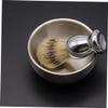 PartyKindom 2Pcs Stainless Steel Wet Shaving Brush and Bowl for Men Ergonomic Shaving Brush with Gentle Bristles Durable Soap Bowl for Daily Use Grooming Kit view 3