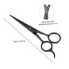 Uonlytech Stainless Steel Eyebrow Trimmer for Men Beard Scissors Hairdressing Scissors Beard Care Accessory view 2