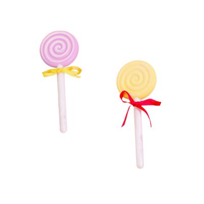 Beavorty 2Pcs Lollipop Shaped Foot Care Scrubber Pumice Stone Dead Skin Remover Tool for Smooth Feet Lightweight Exfoliating Rubbing Tool Mixed Color Foot Rubbing Tool