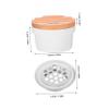 Beaupretty Multi-function Nail Art Cup Ceramic Brush Rinser for Salon Use Quick Durable Cleaning Mini Bowl with Strainer Nail Glitter and Brush Cleaning view 2