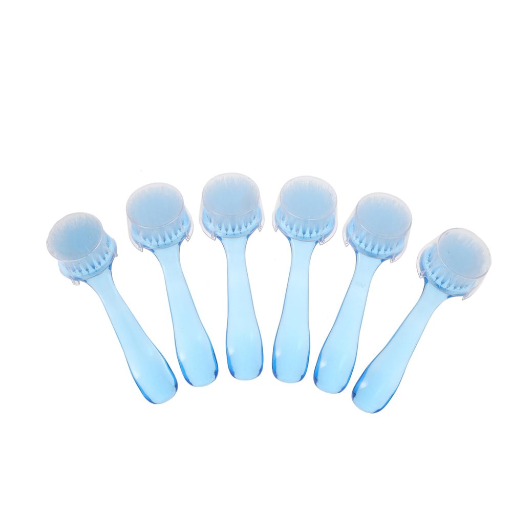 LIFKOME 6pcs Round Brush Nail Tools for Manicure Fingernail Brush Accessory Gentle Scrub for Nail Care