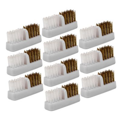 FRCOLOR 10Pcs Multifunctional Nail Drill Cleaning Brush Durable Wire Nail Duster Collector for Dust Removal From Electric Grinders Portable Nail Art Cleaner Tool