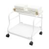INPAITOO Pedicure Cart Portable Trolley, Manicure Foot Rest Stand, Beauty Salon Nail Or Foot Bath Spa Esthetician Trolley Cart, Manicure Funiture Massage Table for Home Salon Use (White)