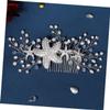 Beaupretty 1pc Beach Wedding Hair Comb Rhinestones and Pearls Elegant Hair Accessories for Brides and Flower Girls for Special Occasions and Parties Hs-js view 3