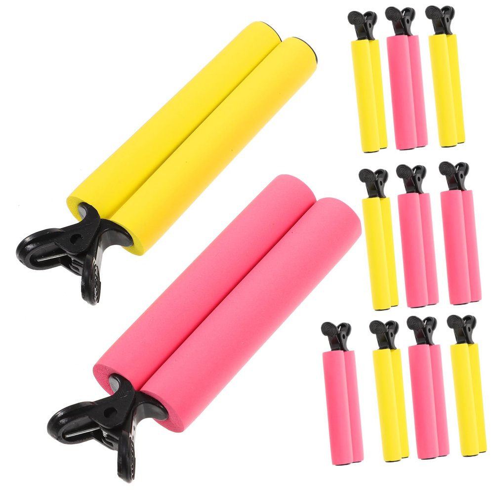 BIUDECO 12pcs Hair Perm Rods Insulation Pads Heat-Resistant Curling Rods for Home and Salon Use Flexible Hairdressing Styling Tools for Long Hair