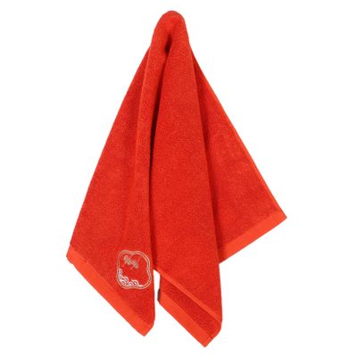 Beaupretty Cotton Hand Towels Unique Asian and Absorbent Red Face Wash Towels for Daily Use Bathroom Hotel and Travel Cotton