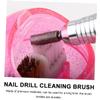FOYTOKI 1pc Nail Drill Head Clean Brush for Nail Dust Removal Professional Manicure Tool with Sturdy Bristles for Home Salon Use for Beginners and present Giving view 2