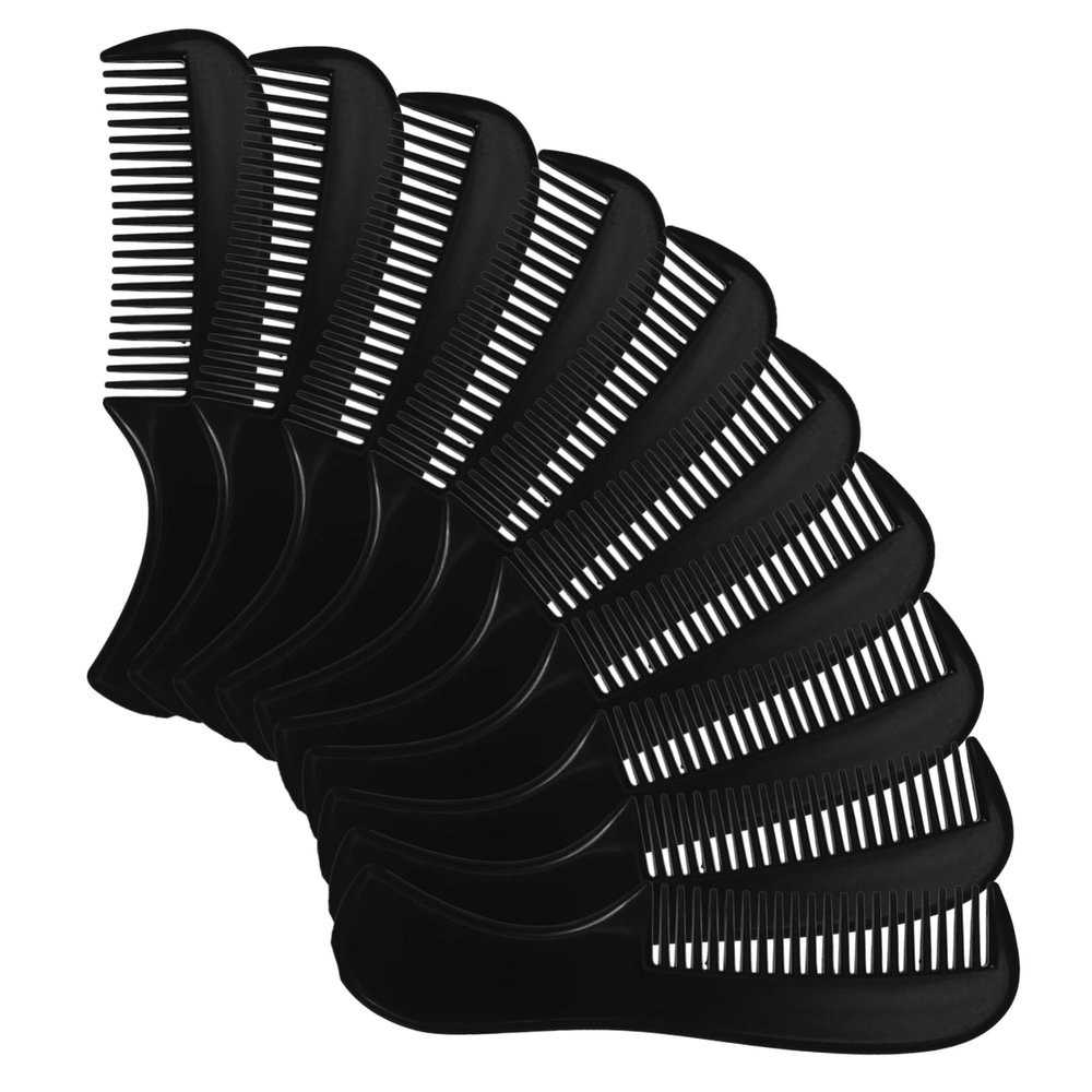 FOYTOKI 10-Piece Pocket Beard Combs Set for Men Mini Styling Comb Sturdy Plastic Easy Grooming Tools for Travel and Daily Use