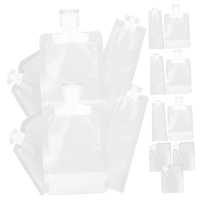 OUNONA 15Pcs Reusable Squeeze Bags for Travel Portable Makeup Cream Storage with Multi Function Lotion Pouches for Daily Use Toiletries and Skincare Products