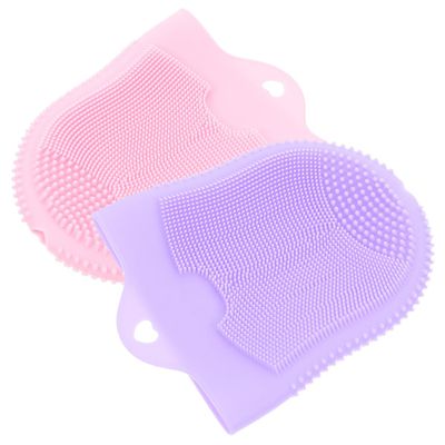 Beaupretty 2Pcs Silicone Facial Cleansing Brush Set Exfoliating Deep Cleaning Tool for Gentle Face Massage Soft and Flexible for Skin Types for Daily Skincare Routine