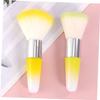 FRCOLOR 2pcs Makeup Brush Nail Art Dust Removal Makeup Brush Cleaner for Professional Diy Use view 4