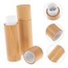 Ipetboom 2pcs Empty Bamboo Lipstick Tube Holder Lip Gloss Container Lip Balm Gloss Tube Cosmetic Holder Travel Bottles for Diy Crayon Solid Perfume view 2