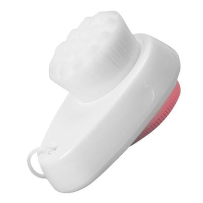 FRCOLOR Silicone Facial Cleansing Brush for Sensitive Skin Dual-Sided Exfoliating Scrubber with Ergonomic Handle Gentle Face Wash Tool for Deep Cleaning and Daily Use