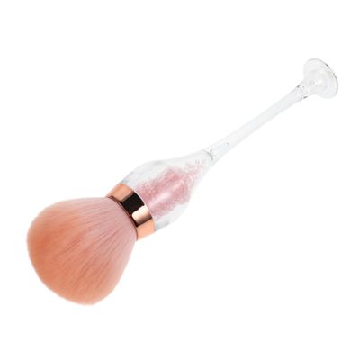 FRCOLOR Nail Dust Brush for Acrylic Gel Nails Soft Blush Brush Long Handle for Easy Cleaning of Powder and Dust Portable Makeup Tool