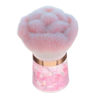 Beaupretty Nail Dust Brush Elegant Flower Design Duster for Nail Art and Makeup Dust Collector for Salon Use Portable and Loose Powder Brush Box