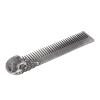 ACAGALA Pocket Beard Comb Zinc Alloy Skull Pattern Hair Styling Mustache Shaping Oil Hair Comb (Silver) view 1