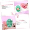 DEARMAMY 2Pcs Silicone Makeup Brush Cleaning Pad Foldable Scrubber Washer Easy to Use Cleaning Mat for All Makeup Tools Quick and Effortless Cleaning present for Makeup Lovers view 3