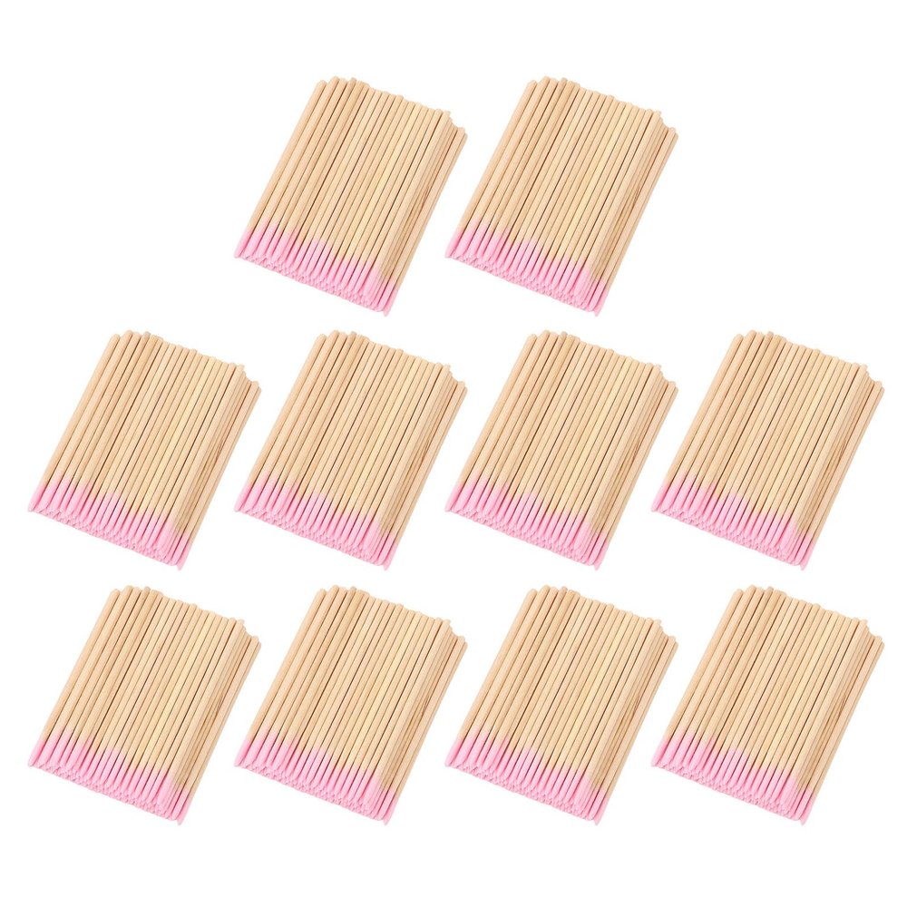 1000pcs Pointed Cotton Swabs Tip Cotton Swabs with Wooden Sticks for Eyebrow Tattoo Beauty Makeup Nail Clean