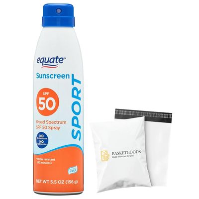 Equate Sunscreen SPF 50- Sport Broad Spectrum Spray (pack of 1), Set By Basket Goods