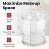 360 Rotating Makeup Organizer Diamond Design - Adjustable Shelf Height and Fully Rotatable - The Perfect Round Spinning Cosmetic Organizer for Bedroom Dresser or Vanity Countertop Storage (Clear) view 2