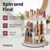 360 Rotating Makeup Organizer Diamond Design - Adjustable Shelf Height and Fully Rotatable - The Perfect Round Spinning Cosmetic Organizer for Bedroom Dresser or Vanity Countertop Storage (Clear) view 4