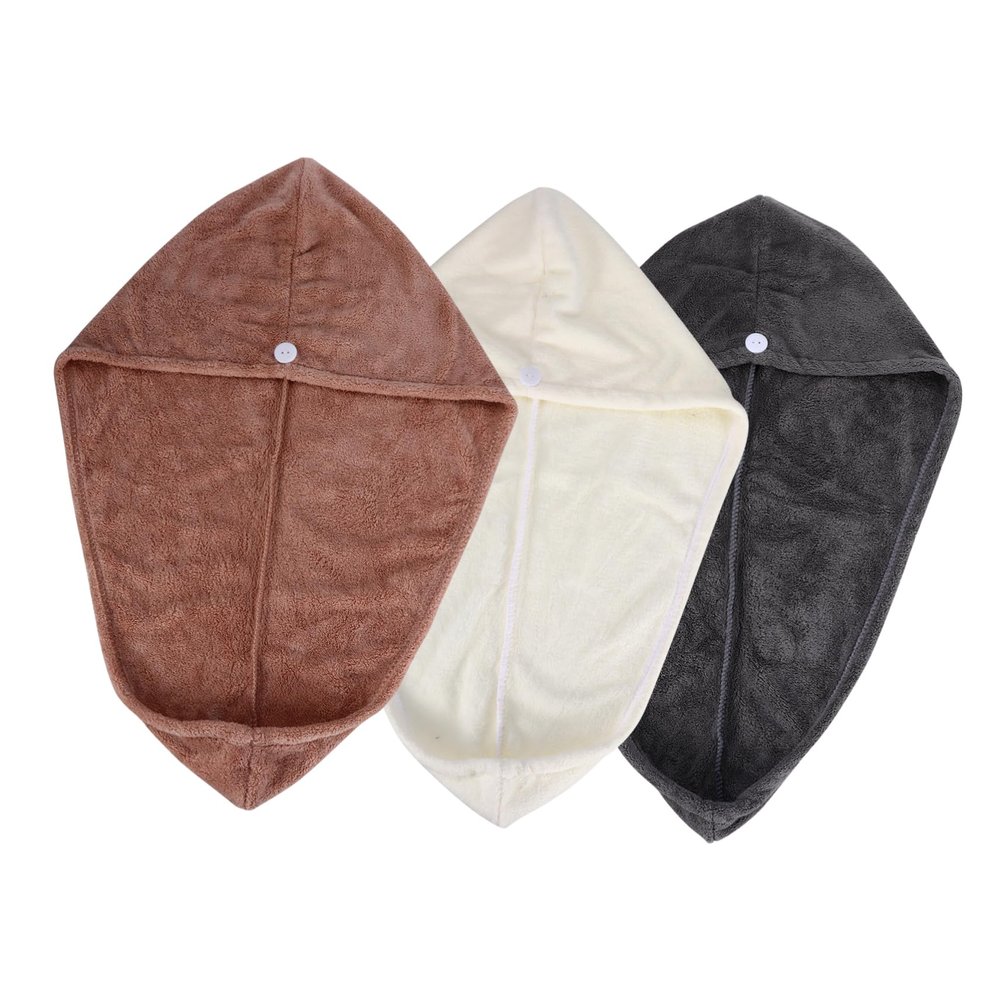 Beaupretty 3pcs Hair Drying Hoods Absorbent Hair Towel Cap Towel for Women Shower for Drying