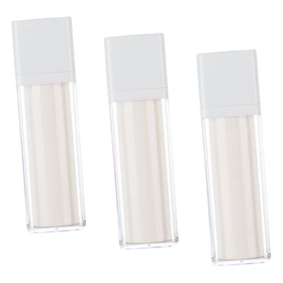 OUNONA 3Pcs Travel Airless Pump Bottles Vacuum Lotion Dispenser for Cream Skincare and Serum Durable Transparent Cosmetic Containers Easy Press Design for Go Use