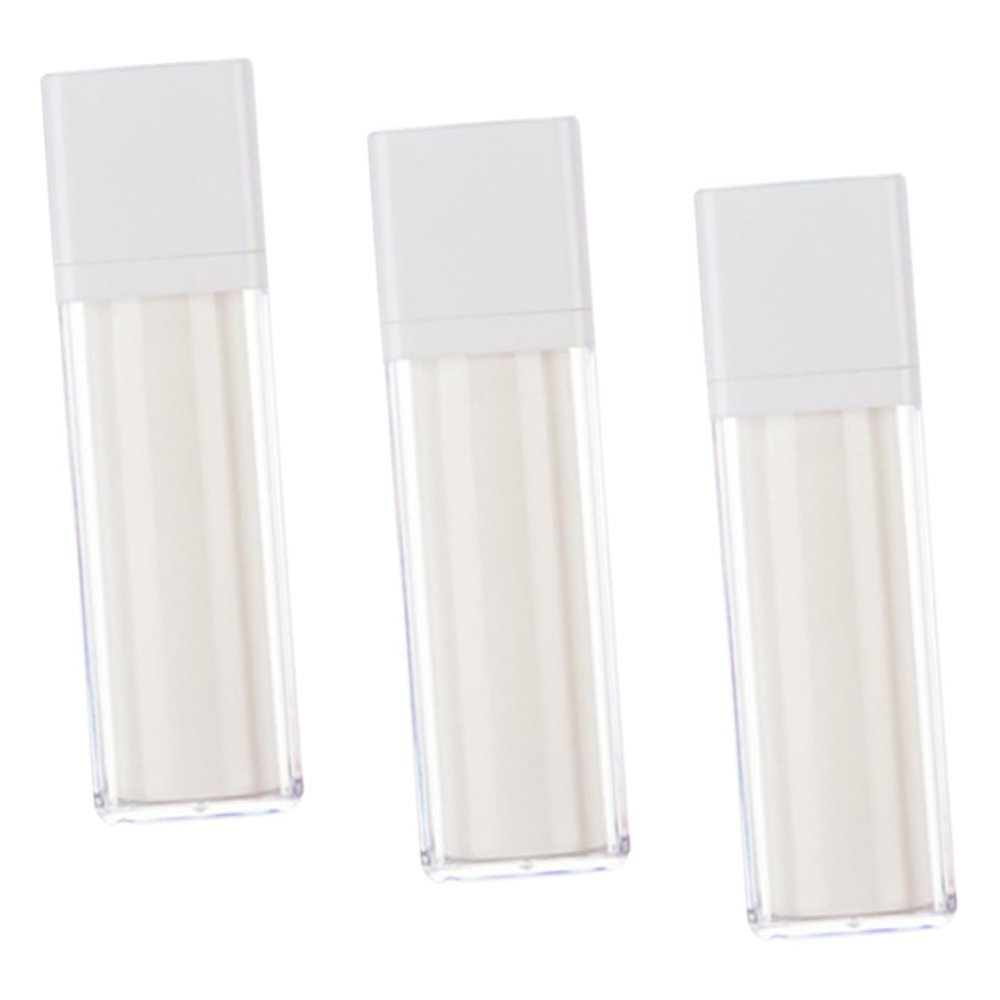 OUNONA 3Pcs Travel Airless Pump Bottles Vacuum Lotion Dispenser for Cream Skincare and Serum Durable Transparent Cosmetic Containers Easy Press Design for Go Use