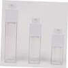 OUNONA 3Pcs Travel Airless Pump Bottles Vacuum Lotion Dispenser for Cream Skincare and Serum Durable Transparent Cosmetic Containers Easy Press Design for Go Use view 3