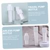 OUNONA 3Pcs Travel Airless Pump Bottles Vacuum Lotion Dispenser for Cream Skincare and Serum Durable Transparent Cosmetic Containers Easy Press Design for Go Use view 4