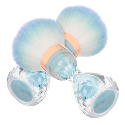 Beaupretty 2pcs Nail Dust Brush Set Soft Bristle Makeup Cleaning Brush for Nail Art Sky-Blue for Dust Powder Removal and Detail Cleaning