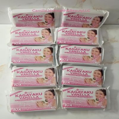 10 X 75g KAGAYAKU VANILLA BLEACHING WHIPPED SOAP