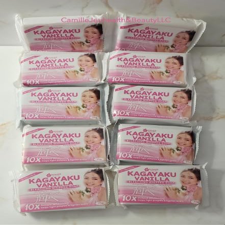 10 X 75g KAGAYAKU VANILLA BLEACHING WHIPPED SOAP
