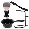 HONITANO 1 Set Men Manual Shaving Kit with Ergonomic Handle Includes Shaving Brush Bowl and Stand for Stable Storage for Home Barber Shop Use view 1