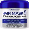 BELLISSO Hair Mask for Damaged Hair - Deep Conditioning and Moisturizing Repair Treatment for Dry Split Ends and Breakage - Hydrating Moisturizer Products for Women and Men - 8.45 Fl Oz view 1