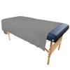 10 Pack - Tranquility Microfiber Massage Table Flat Sheet by Body Linen- Lightweight, Durable Microfiber Flat Sheets For Massage Table & Spa. Wrinkle Free, Stain-Resistant, Soft & No Pilling- Gray view 2