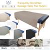 10 Pack - Tranquility Microfiber Massage Table Flat Sheet by Body Linen- Lightweight, Durable Microfiber Flat Sheets For Massage Table & Spa. Wrinkle Free, Stain-Resistant, Soft & No Pilling- Gray view 4