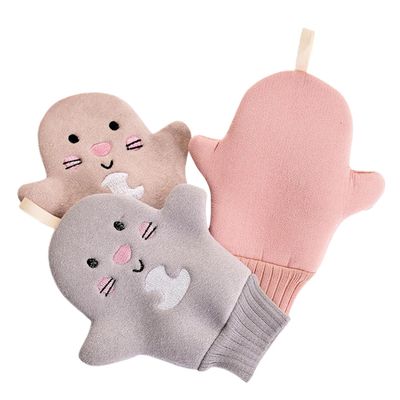 BCOATH 3pcs Korean Body Scrub Mitt Unisex Washcloths for Bath Exfoliating Gloves Random Color