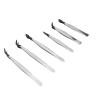 6Pcs Tweezers with Rubber Coated Set, Multifunctional False Eyelash Tweezers, for Stamp Collection Jewelry Crafts, Electronics view 1