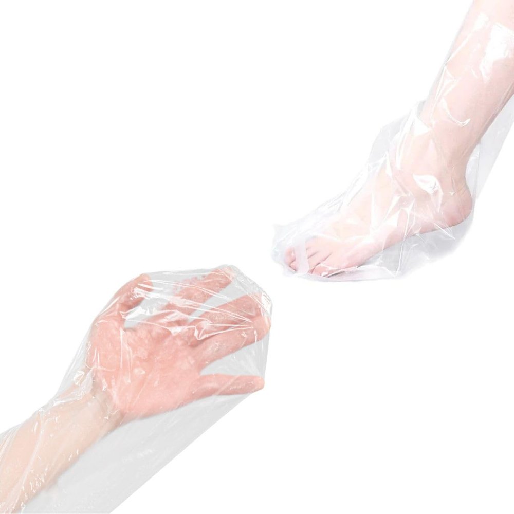 TP Plastic Paraffin Wax Liners, 684 Count, Disposable Hand and Foot Liners for Heated Mitts and Booties, Fits Most Paraffin Wax Spa Treatments for Hands and Feet