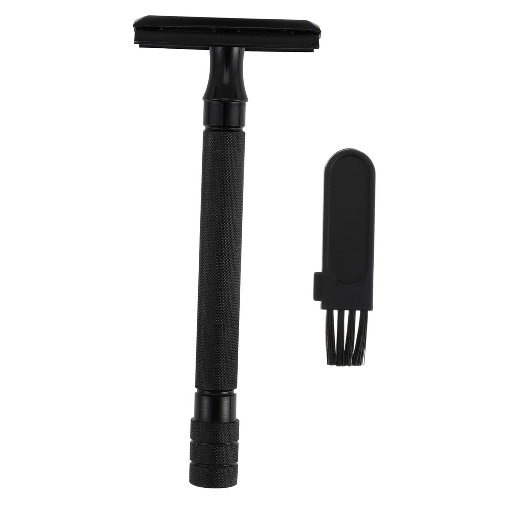 DEARMAMY Classic Manual Double Edge Safety Razor Brush Metal Shaving Tool for Men Reusable Beard Trimmer Suitable for Sensitive Included