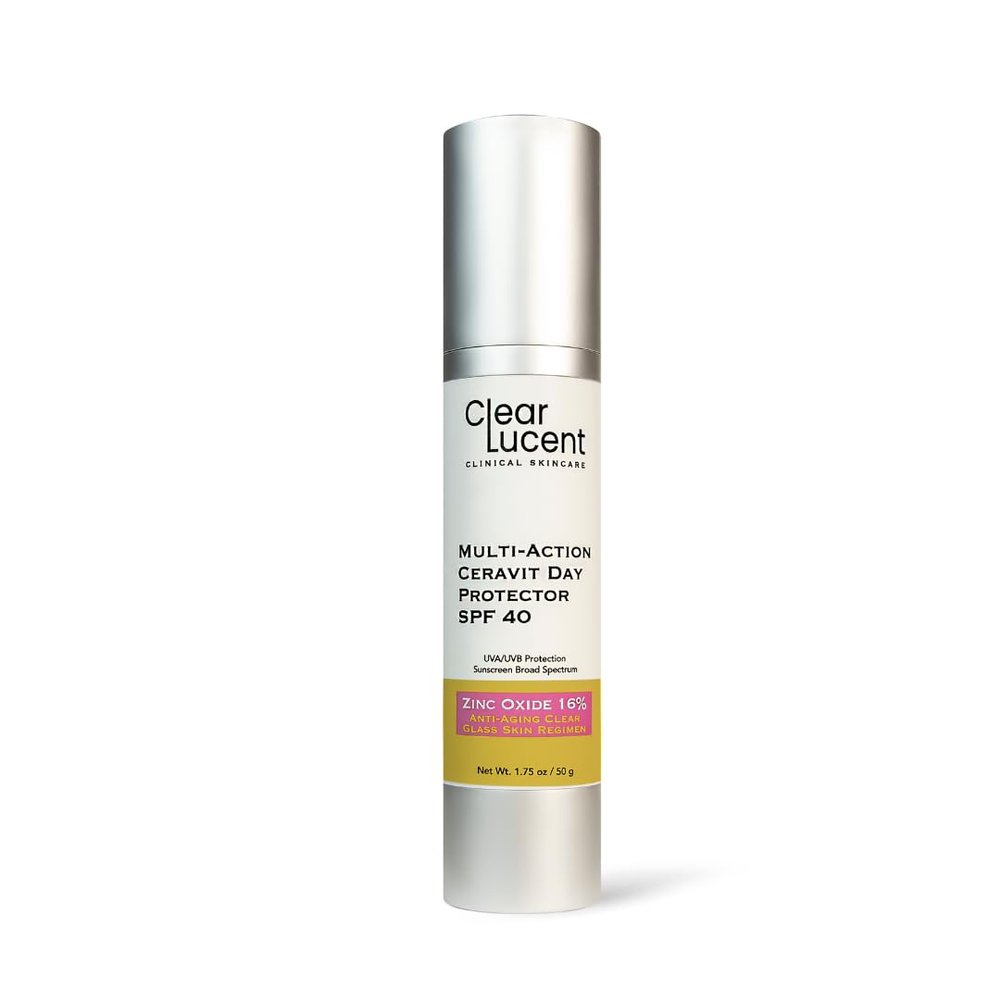 Multi-Action CeraVit Day Protector Sunscreen SPF 40  16% Zinc Oxide Mineral SPF | Barrier-Repair Sunscreen with Ceramides, Vitamin C & E | Reef-Safe, Lightweight, Non-Greasy | 1.75 oz